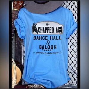 The Chapped Ass Dance Hall & Saloon, blue, size XL